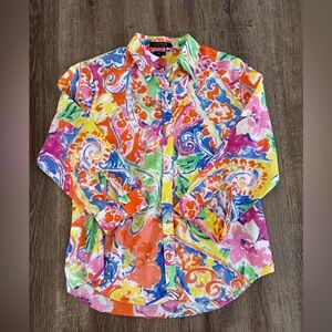 Lauren Ralph Lauren Watercolor Button Up